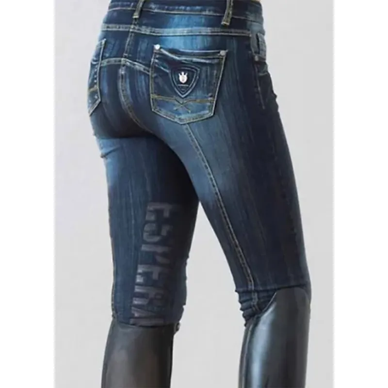 Esperado Austria Ladies Jean Breeches - Navy Denim 
